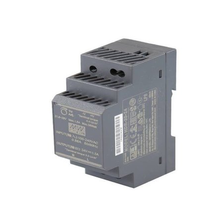 ANTAIRA 30 Watt Series / 24 VDC / 1.50 Amps Industrial Single Output DIN Rail Power Supply HDR-30-24